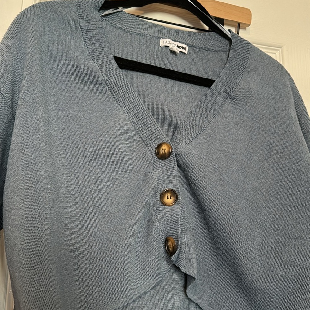 Blue Sweater Pants Two-piece - Picture 3 of 3